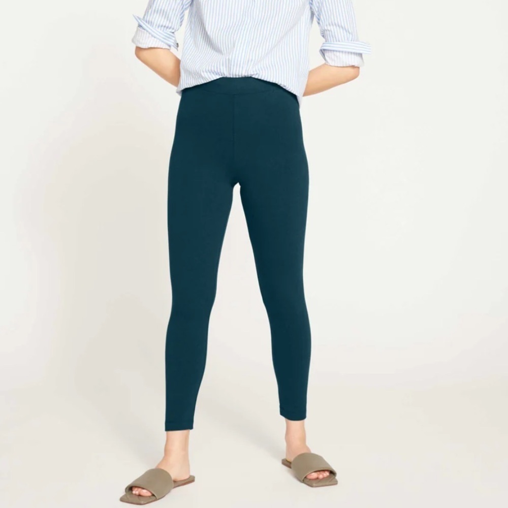 Universal Standard Roya Leggings jewel green pull on ponte knit pants 6 / 8 new
